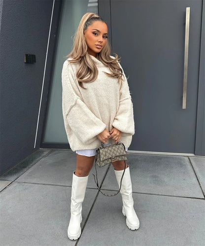 maoxiangshop  -  Casual Cardigan Women Sweater Loose Single Breasted O-neck Fashion Sweaters 2024 Autumn Office Female All-match Top Coat