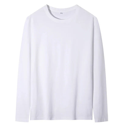 maoxiangshop New Base Shirts Spring Summer Mens O-Neck T-Shirt Long Sleeve T Shirt Male Solid Tshirt Man Clothing Tshirt Men Tops Tees