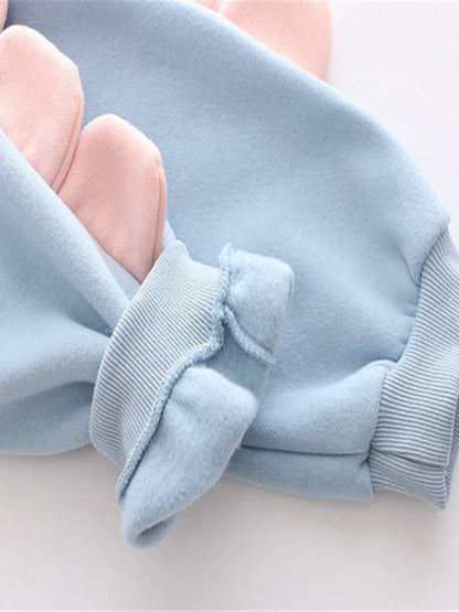 maoxiangshop Women's Hoodies Sweatshirt With Ears On Hood Cat Embroidery Cute Harajuku Fleece Hoodie Hooded Clothes Pullovers