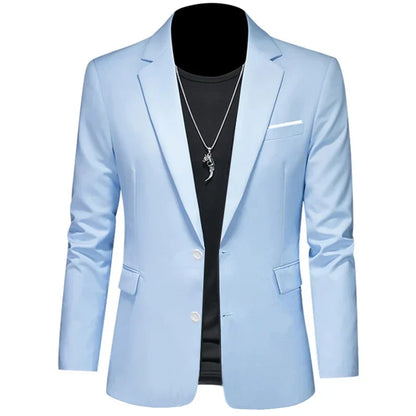 maoxiangshop 2024 Fashion New Men's Casual Business Slim Fit Formal Dress Blazers Jacket Suit Coat