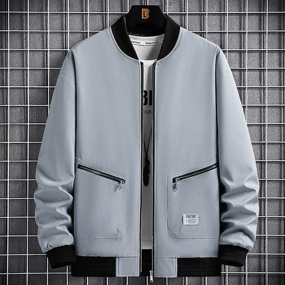 maoxiangshop New Spring Jackets Men Baseball Jacket Fashion Casual Coat Jacket Plus Size 6XL 8XL Outdoor Outerwear Solid Color
