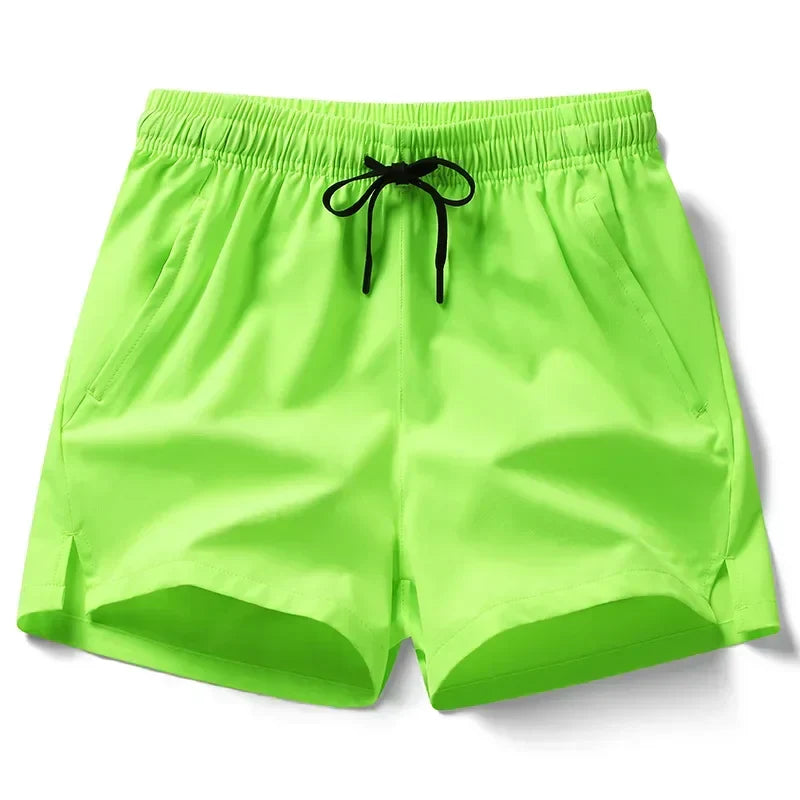 maoxiangshop New Mens Fitness Lightweight Sweatpants Summer Casual Pockets Shorts Basic Solid Color Short Pants Jogging Beach Shorts Men