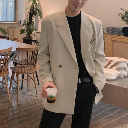 maoxiangshop Elgance Men's Suit Coat Korean Style Casual Blazer Jacket Loose Fashion Handsome Small Suit Autumn New Male Clothing