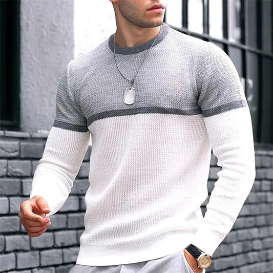 maoxiangshop Autumn and Winter Sports Fitness Slim Breathable Men's Long Sleeve T-shirt Europe and the United States Men Fitness O Collar Shi