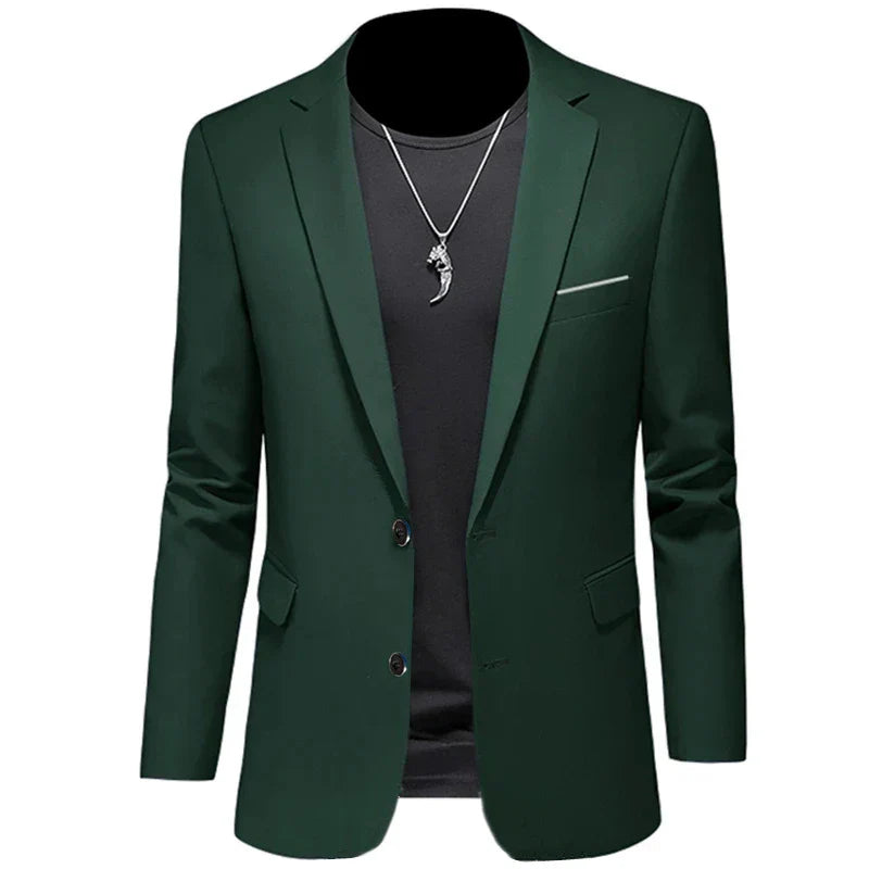 maoxiangshop 2024 Fashion New Men's Casual Business Slim Fit Formal Dress Blazers Jacket Suit Coat