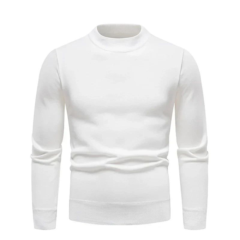 maoxiangshop Men's Pullover Soft Sweater Winter Velvet Shirts Brand Clothing Knitted Fleece Warm Cold Blouse Slim Fit Bottom Shirts