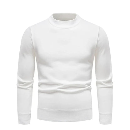 maoxiangshop Men's Pullover Soft Sweater Winter Velvet Shirts Brand Clothing Knitted Fleece Warm Cold Blouse Slim Fit Bottom Shirts