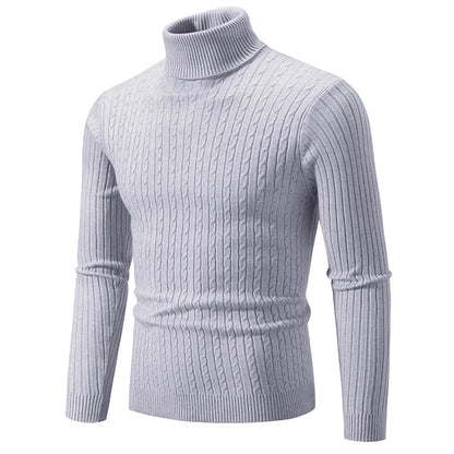 maoxiangshop New Men's Turtleneck Sweater Casual Men's Knitted Sweater Warm Fitness Men Pullovers Tops