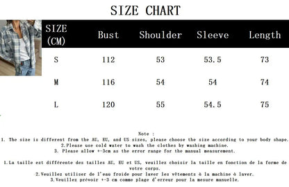 maoxiangshop  -  2024 New Classic Plaid Blouse Women Casual Long Sleeve Turndown Collar Shirts Autumn Spring Simple Fashion Blouse Outerwear Lady