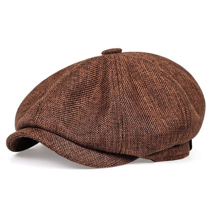 maoxiangshop New Men Casual Newsboy Hat Spring Summer thin retro beret Hat wild casual Hats unisex octagonal Cap Fashion Hip Hop Caps gorras
