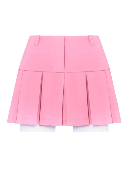 maoxiangshop -  New Mini Skirt For Women Cute High Waist Fashion Y2K Skirts Set Casual Streetwear Womens Bottom Black Pleated Skirts