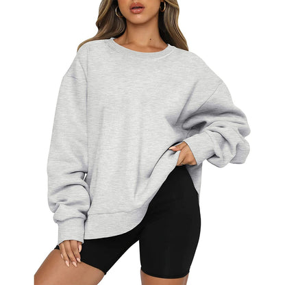 Combhasaki Women Y2K Grunge Loose Pullover Sweatshirts Letter Print Casual Thickened Long Sleeve Tops Autumn Hoodie Streetwear
