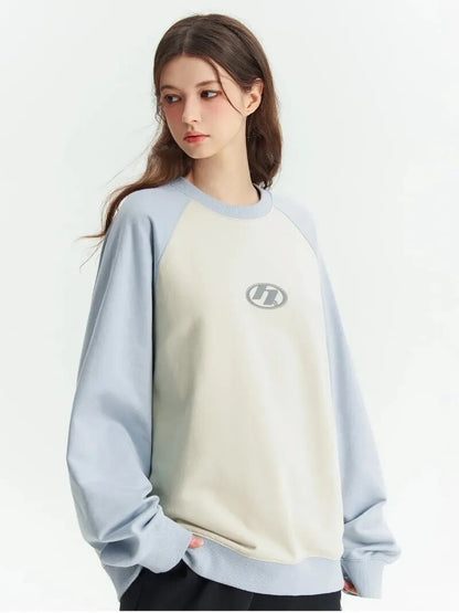 maoxiangshop Korean Fashion Oversized Sweatshirt Women Harajuku Streetwear Y2k Patchwork Hoodies Womens Casual Kpop Pullover Long Sleeve Tops