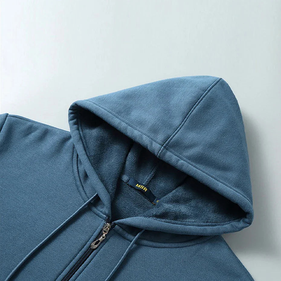 maoxiangshop Plus Size 10XL 12XL Hoodie Men Autumn Winter Fleece Hoodies Solid Color Jacket Hoodies Big Size 12XL Blue Black Red Grey