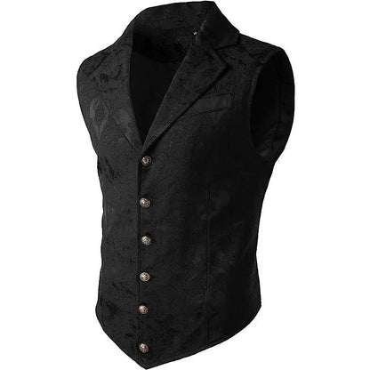 maoxiangshop Jacket Gotinc Mens Victorian Suit Vest Steampunk Gothic Waistcoat Men's Casual Vest Stage Performance Costume Wed Evening Dress