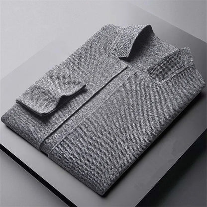 maoxiangshop Cardigan Jacket Men Solid Color Knitted Casual Stand Collar Slim Fit Cardigan Coat Mens Sweater Jacket Khaki Black Gray 4Xl
