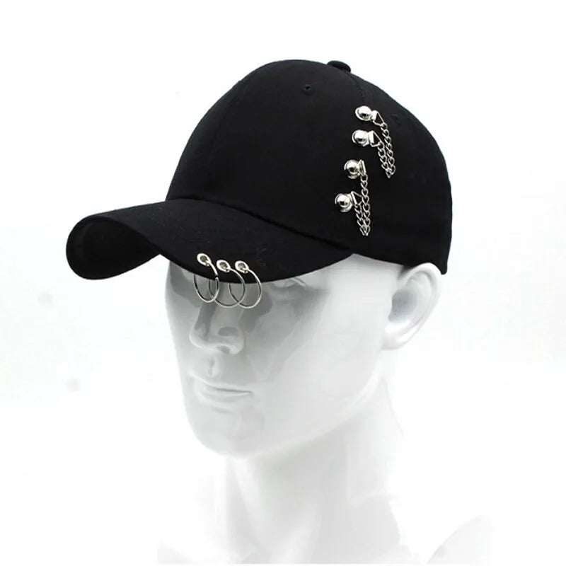 maoxiangshop Hip Hop Trucker Hats Visors Women Men Snapback Baseball Cap Adjustable Vintage Iron Chain Outdoor Hats Casquette