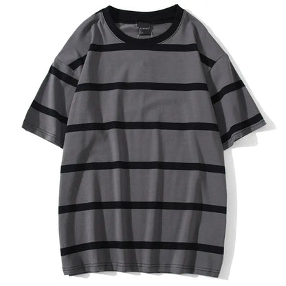 maoxiangshop Mew Men T Shirt Color Block Print 3 Color Optional Tee Shirts Simple High Street Basic All Match Cargo Tops Mens Streetwear