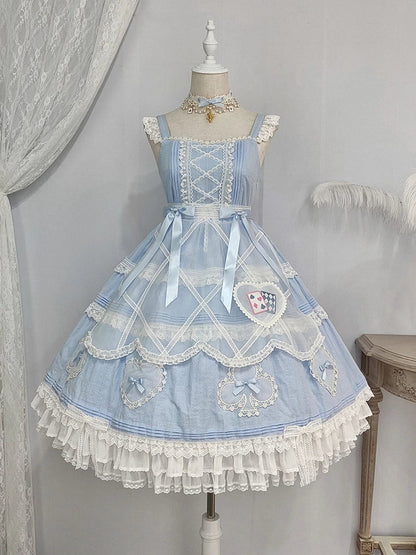 maoxiangshop  -  Lolita Alice Lace Bow Camisole Dress