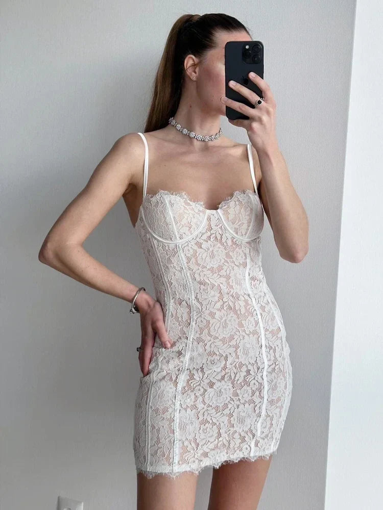 Midi Lace Green Dress Elegant Sexy Night Wedding Guest Evening Party Dresses Spaghetti Strap Birthday Dresses for Women