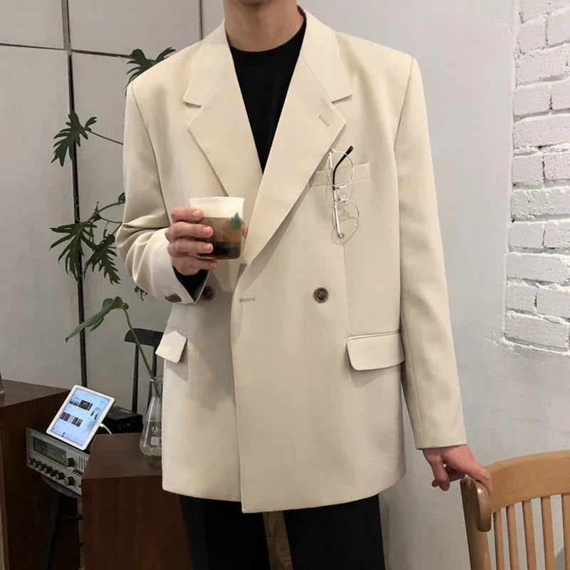 maoxiangshop Elgance Men's Suit Coat Korean Style Casual Blazer Jacket Loose Fashion Handsome Small Suit Autumn New Male Clothing