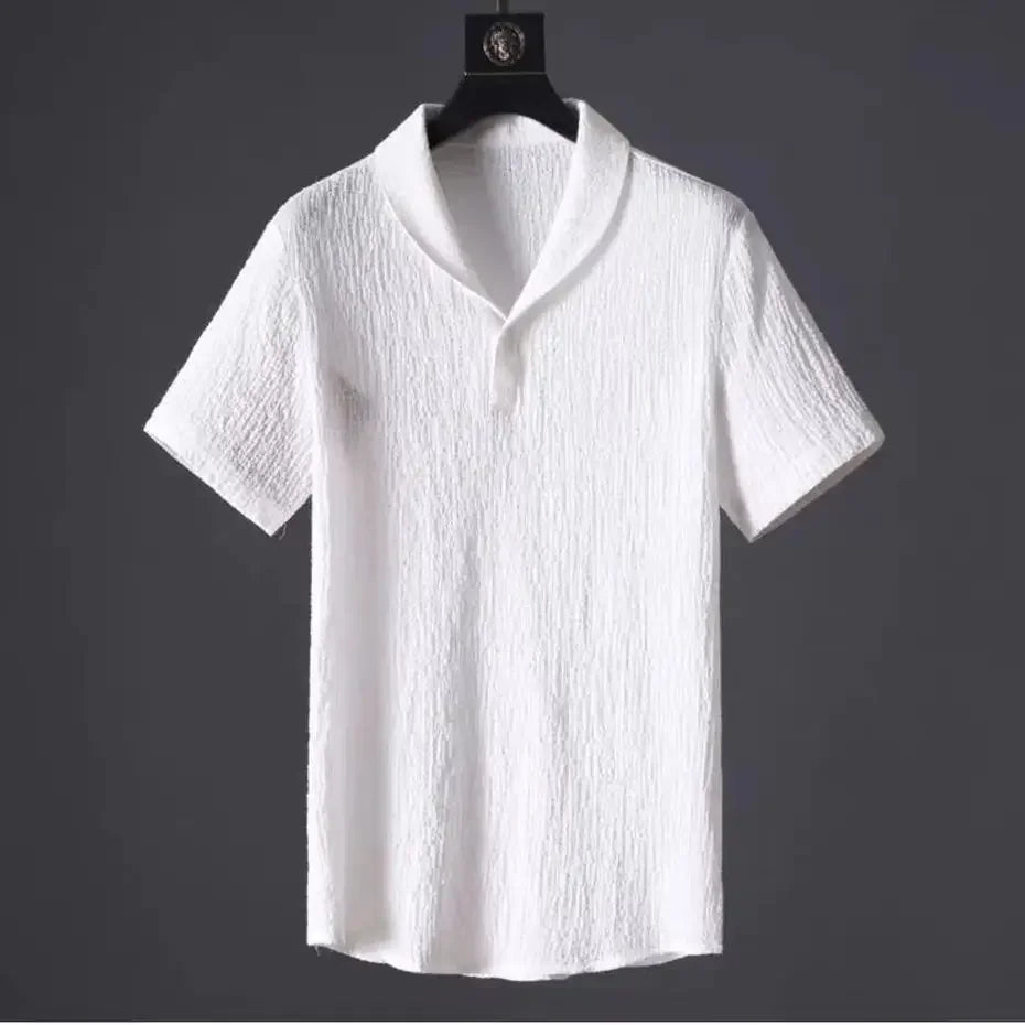 maoxiangshop Leisure Set for Men New Summer Thin Sports Set for Men Fashion Short Sleeve Long Pants Trend Light Luxury
