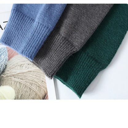maoxiangshop Autumn Winter Warm Mens Sweaters Fashion Turtleneck Patchwork Pullovers New Korean Streetwear Pullover Casual Men Clothing