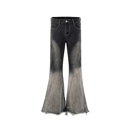 Black and Gray Women Jeans High Waist Fashion American Camouflage Y2K Streetwear Chic NEW Wide Leg Jean Female Trouser Baggy Den