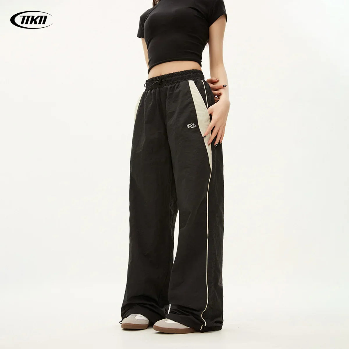 Women Casual Joggers Pants Fashion Streetwear Oversized Sports Wide Leg Pants Hip Hop Y2k Sweatpants High Waist Baggy Trousers