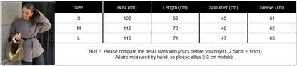 maoxiangshop  -  Winter Fashion Grey Khaki V Neck Full Sleeves Women Coat Elegant Solid Color Casual Loose Jacket Woman Autumn Commuter Outerwear