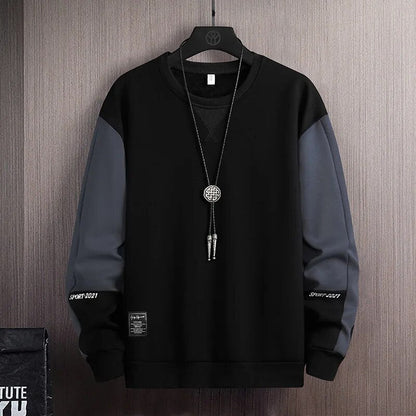 maoxiangshop Men Casual Sweatshirt Hoodie Men Harajuku Streetwear Pullover Male Patchwork Loose O-Neck Fashion Hip Hop Hoodies