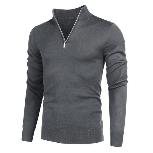 maoxiangshop Men Turtlenecks Knitwear Pullovers Sweater Long Sleeved Solid Color Hooded Male Casual Daily Warm Tops
