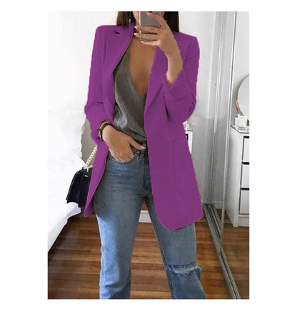Spring and Summer New Lapel Ladies Suit Jacket Commuter Professional Office Temperament Suit Jacket Casual Jacket Office