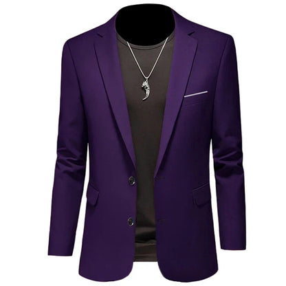 maoxiangshop 2024 Fashion New Men's Casual Business Slim Fit Formal Dress Blazers Jacket Suit Coat