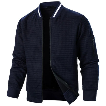 maoxiangshop Autumn Mens Long Sleeve Zipper Jacket Stand Up Coats Sport Outdoor Sweatwear Winter Warm Baseball Collar Sweatshirts