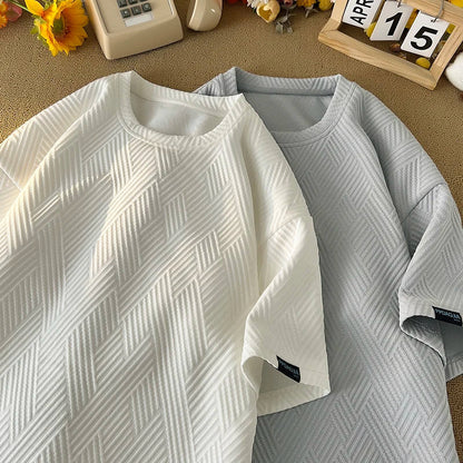 maoxiangshop New Summer Men's Fashion T Shirt Korean Mens Oversized Hip Hop Short Sleeve Loose T Shirts 2024 Mens Streetwear Casual Top Tees