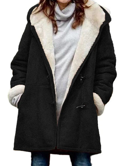 Winter Clothes Women Jackets for Women 2023 Solid Long-sleeved Tops Hooded Cashmere Warm Oversized Coat Women Clothing Outerwear