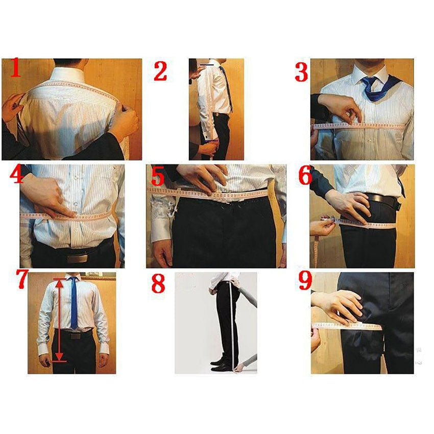 maoxiangshop Navy Blue 2 Piece Slim Fit Business Men Suit Stripe Groom Wedding Tuxedo Custom Skinny Prom Wedding Business Suit