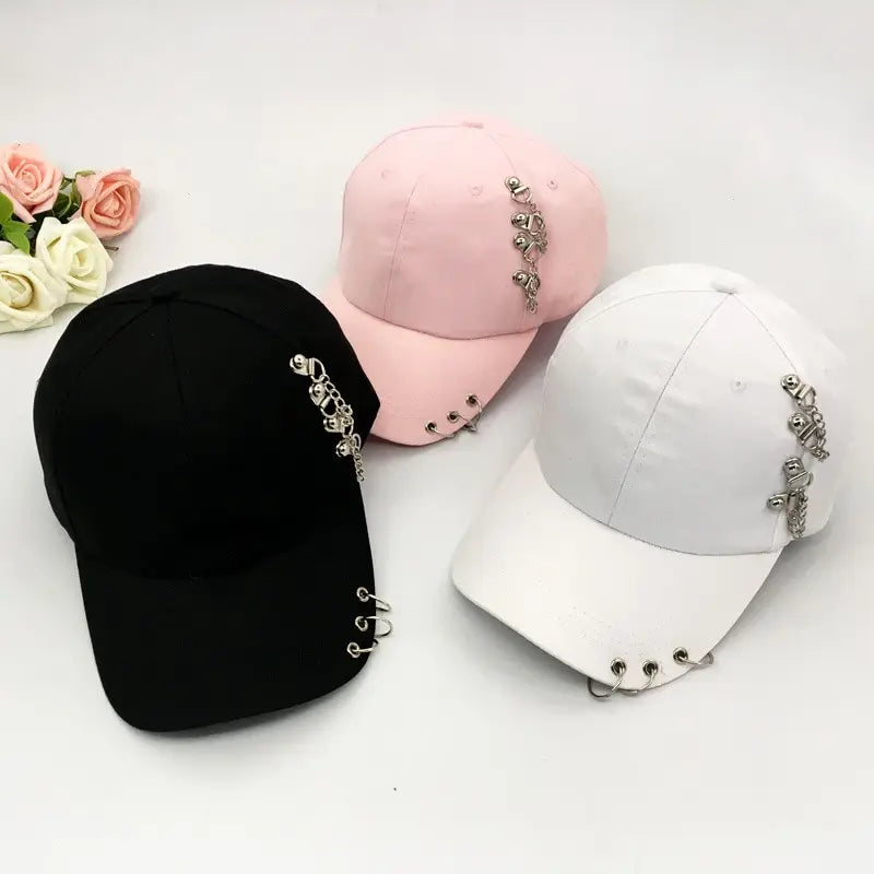 maoxiangshop Hip Hop Trucker Hats Visors Women Men Snapback Baseball Cap Adjustable Vintage Iron Chain Outdoor Hats Casquette