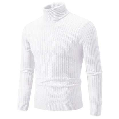 maoxiangshop New Men's Turtleneck Sweater Casual Men's Knitted Sweater Warm Fitness Men Pullovers Tops