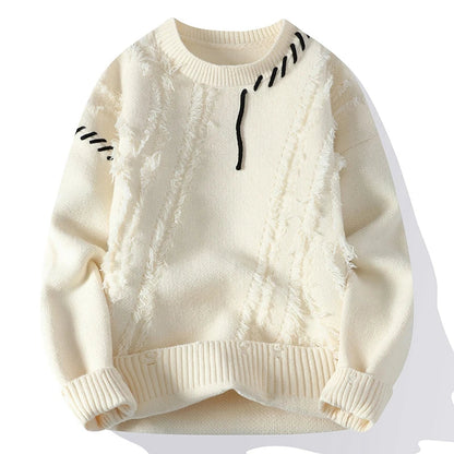 maoxiangshop Autumn Winter Warm Mens Sweaters Fashion Turtleneck Patchwork Pullovers New Korean Streetwear Pullover Casual Men Clothing