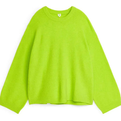 maoxiangshop -  Women's Solid O-neck Pullover Sweaters Autumn Winter Long Sleeve Knitted Jumpers Versatile Fashion Female Warm Fit Knitwear