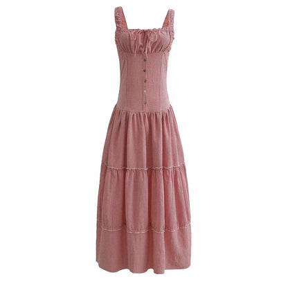 maoxiangshop Bowknot White Summer Women's Dress Elegant Tank Beach Long Sundress Vestidos Sleeveless Holiday Chic Black Slim Maxi Dress 2024