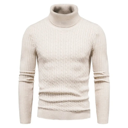 maoxiangshop Autumn Winter Turtleneck Pullovers Warm Solid Color Men's Sweater Slim Pullover Men Knitted Sweaters Bottoming Shirt