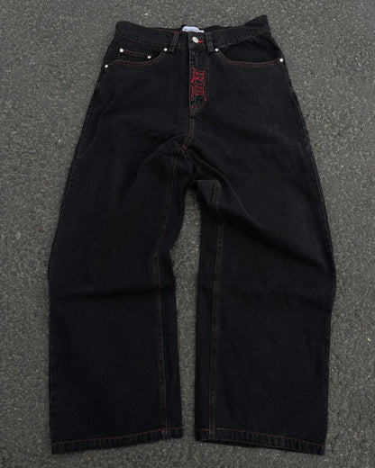 maoxiangshopKorean Fashion NEW Alphabetic Printing Women Jeans Y2k Aesthetic Mid Waist Casual Baggy Trousers  Denim Pants Pants Streetwear