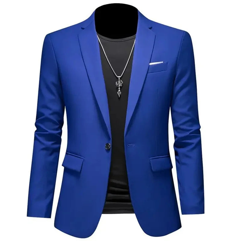 maoxiangshop High Quality Business Slim Fit Single Buttons Suits Jacket Men Slim Fit Casual Fashion Wedding Groom Tuxedo Blazer Coats 6XL-M