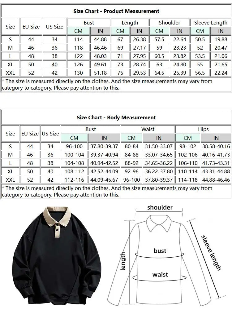 maoxiangshop Hoodie for Men Polo Collar Sweatshirt Colorblock Streetwear Pullover Unisex Fall Winter Jumper Old Money Aesthetic Sweats