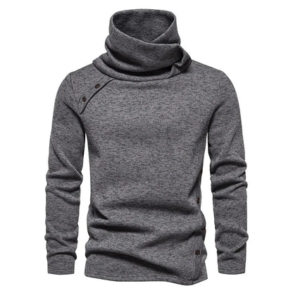 maoxiangshop Sweatwear Men's Hoodies Unbalance Hem Long Sleeve Sweatshirt for Men Clothing Autumn Turtleneck Sweaterss Top Hoodie