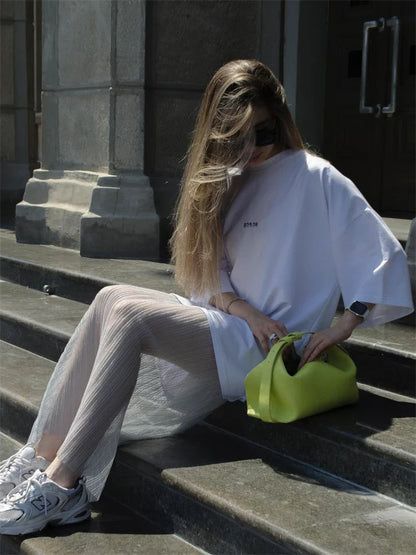 See Through Long Skirt For Women High Waist Sexy Hollow Out Skirts Womens Club Fashion Party Hot Girls Faldas De Mujer