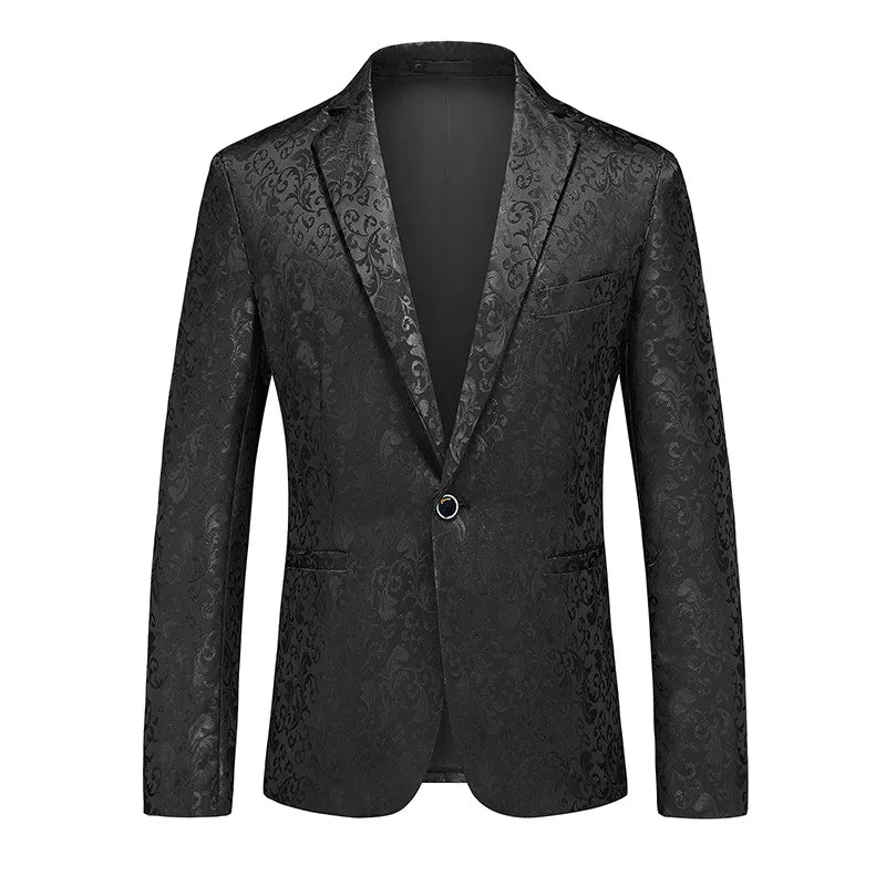 maoxiangshop WELL DRESSED MEN 2024 New Men Business Social Suit Jacket Summer Men's Single breasted Thin Dress Male Jacquard Blazers Coats